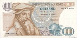 1000 Francs BELGIUM  1970 P.136b VF+
