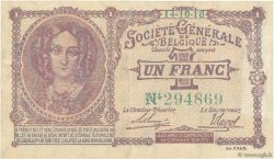 1 Franc BELGIQUE  1918 P.086b