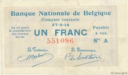 1 Franc BELGIEN  1914 P.081 fVZ