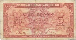 5 Francs - 1 Belga BELGIQUE  1943 P.121 B