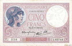 5 Francs FEMME CASQUÉE modifié FRANCE  1939 F.04.09 AU-