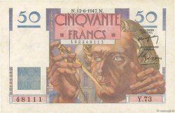 50 Francs LE VERRIER FRANCE  1947 F.20.08 pr.NEUF