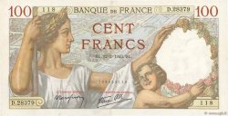 100 Francs SULLY FRANCE  1942 F.26.66 TTB