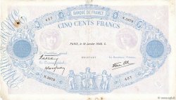 500 Francs BLEU ET ROSE modifié FRANCE  1940 F.31.57 pr.TB
