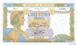 500 Francs LA PAIX FRANCE  1941 F.32.13 pr.NEUF