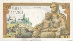 1000 Francs DÉESSE DÉMÉTER FRANCE  1943 F.40.25 pr.SUP