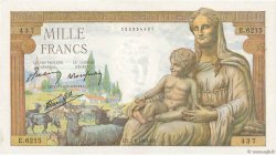 1000 Francs DÉESSE DÉMÉTER FRANCE  1943 F.40.26 pr.SUP