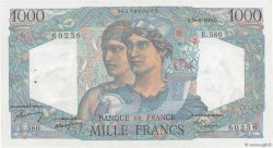 1000 Francs MINERVE ET HERCULE FRANCE  1949 F.41.27 AU-