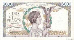 5000 Francs VICTOIRE Impression à plat FRANCE  1939 F.46.02 TTB