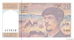 20 Francs DEBUSSY à fil de sécurité FRANCE  1991 F.66bis.02