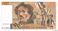 100 Francs DELACROIX modifié FRANCE  1978 F.69.01e SPL+