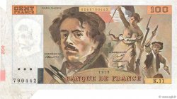 100 Francs DELACROIX modifié Fauté FRANCE  1979 F.69.02c