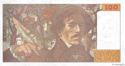 100 Francs DELACROIX imprimé en continu FRANKREICH  1990 F.69bis.02c VZ
