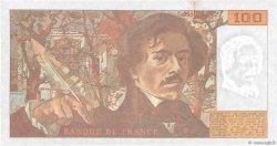 100 Francs DELACROIX imprimé en continu FRANCE  1991 F.69bis.04b pr.SUP