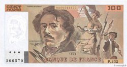 100 Francs DELACROIX imprimé en continu FRANCE  1993 F.69bis.08 SPL+