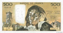 500 Francs PASCAL FRANCE  1971 F.71.07 XF
