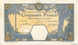 50 Francs DAKAR AFRIQUE OCCIDENTALE FRANÇAISE (1895-1958) Dakar 1929 P.09Bc TB+