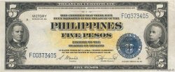5 Pesos PHILIPPINES  1944 P.096 VF