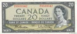 20 Dollars KANADA  1954 P.080b SS