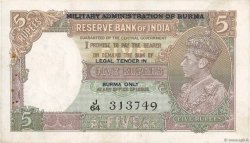 5 Rupees BURMA (VOIR MYANMAR)  1945 P.26a SS