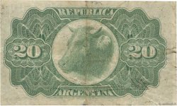 20 Centavos ARGENTINE  1891 P.211b TB