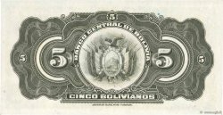 5 Bolivianos BOLIVIE  1928 P.120a pr.SPL