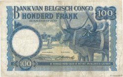 100 Francs CONGO BELGE  1951 P.17d TB