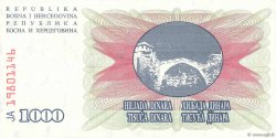 1000 Dinara BOSNIA-HERZEGOVINA  1992 P.015a FDC