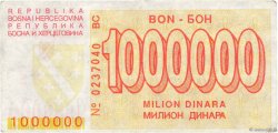 1000000 Dinara BOSNIA HERZEGOVINA  1994 P.033a VF