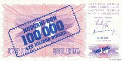100000 Dinara BOSNIA HERZEGOVINA  1993 P.034b UNC