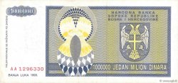 1000000 Dinara BOSNIE HERZÉGOVINE  1993 P.142a TTB