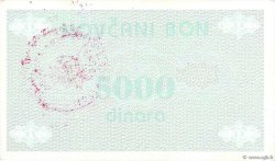 5000 Dinara BOSNIA E ERZEGOVINA  1992 P.051a AU