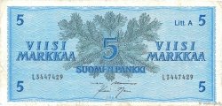 5 Markkaa FINLANDE  1963 P.103a
