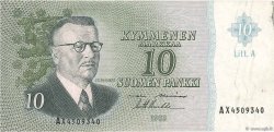 10 Markkaa FINLAND  1963 P.104a VF