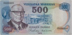 500 Markkaa FINLAND  1975 P.110b VF-