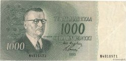1000 Markkaa FINLANDE  1955 P.093a