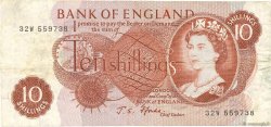 10 Shillings ANGLETERRE  1966 P.373c TB