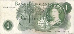 1 Pound Remplacement ANGLETERRE  1966 P.374e TB