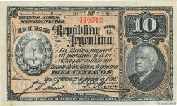 10 Centavos ARGENTINA  1891 P.210 XF-