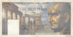5000 Francs TUNISIE  1952 P.30 TB