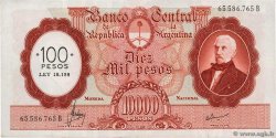 100 Pesos sur 10000 Pesos ARGENTINA  1969 P.286 VF