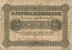 5 Pesos ARGENTINE 1867 PS.0472