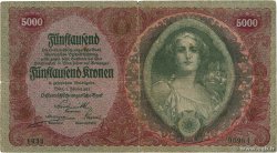 5000 Kronen AUTRICHE 1922 P.079 TB