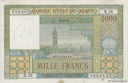 1000 Francs MAROC  1956 P.47 SUP+