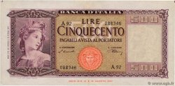 500 Lire ITALY  1947 P.080a XF
