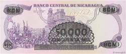 50000 Cordobas sur 50 Cordobas NICARAGUA  1987 P.148 UNC
