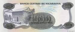 500000 Cordobas sur 1000 Cordobas NICARAGUA  1987 P.150 UNC