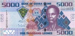 5000 Leones SIERRA LEONE  2010 P.32a FDC
