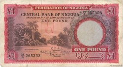 1 Pound NIGERIA  1958 P.04 TB