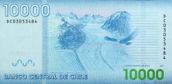 10000 Pesos CHILE  2013 P.164d UNC